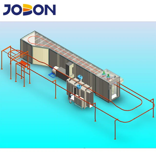 Poolautomaatne pulbervärvimisliin